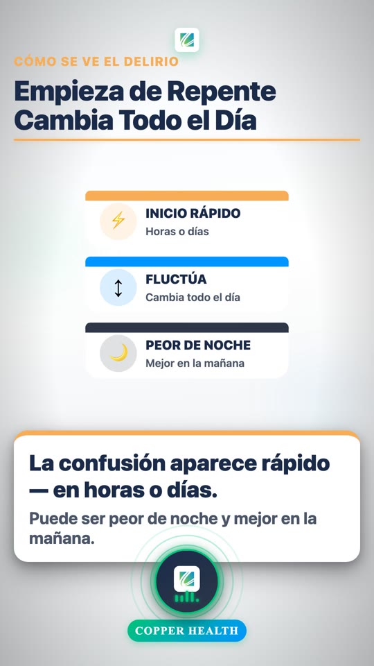 Sudden Confusion: Delirium vs Dementia (Spanish)